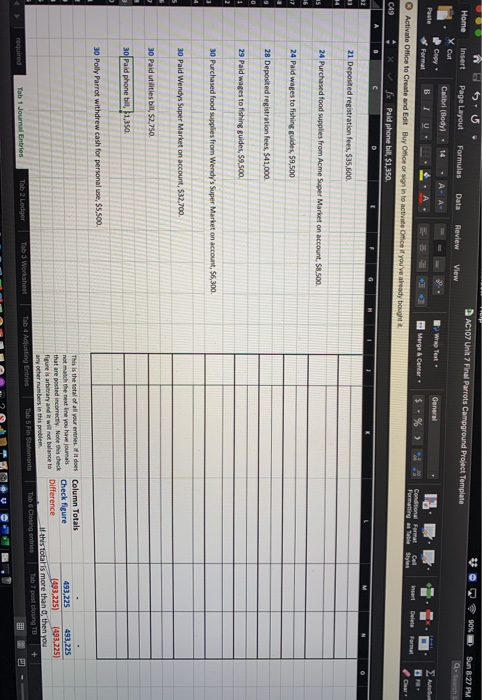 space and meals, the use of fishing boats, and other activities around