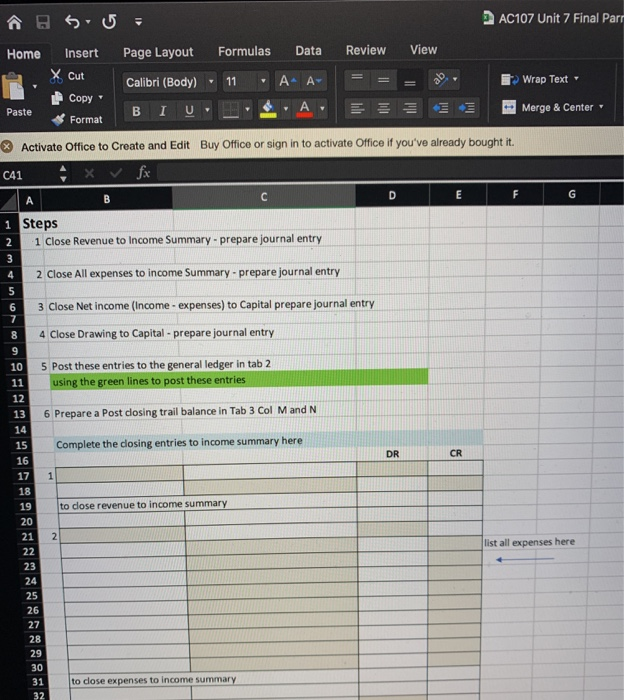 Fees 36 37 Expenses 39 40 41 501 Wages Expense 520 Rent