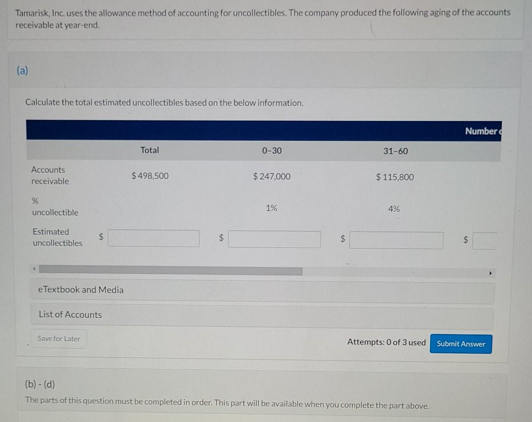 Old MathJax webview Old MathJax webview Tamarisk, Inc. uses the allowance method