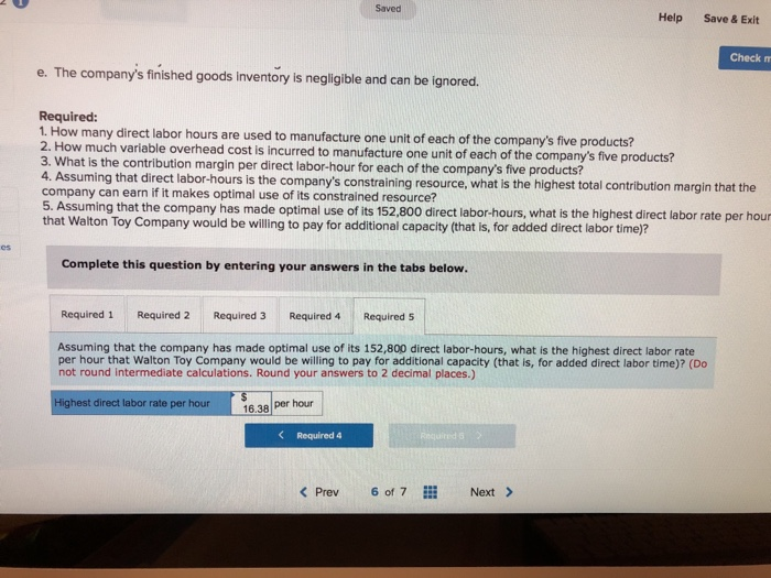 & ExitSubmit Check my work Problem 12-25 Volume Trade-Off Decisions [L012-5, LO12-6)