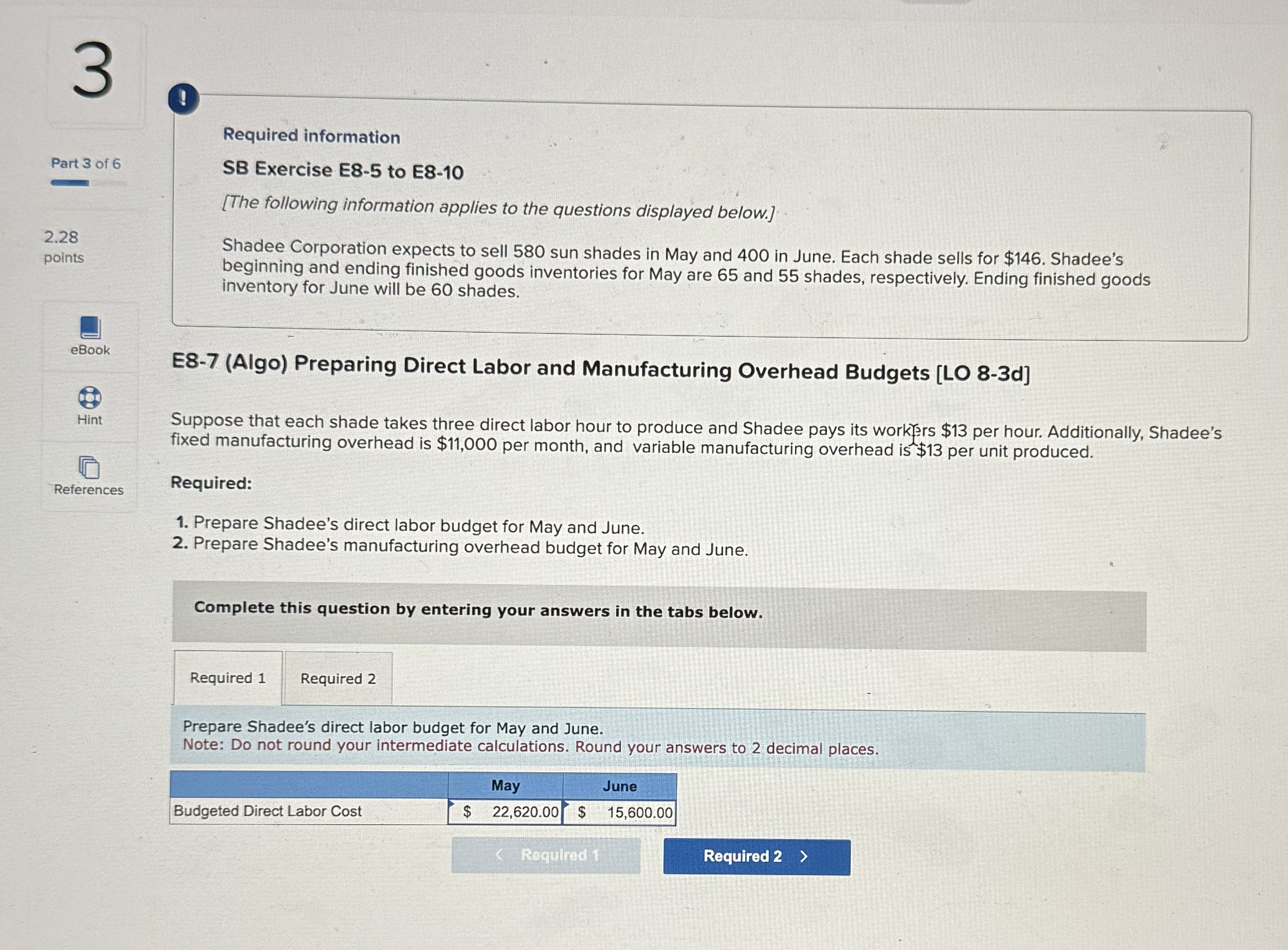  (3 Required information SB Exercise E8-5 to E8-10 [The following information