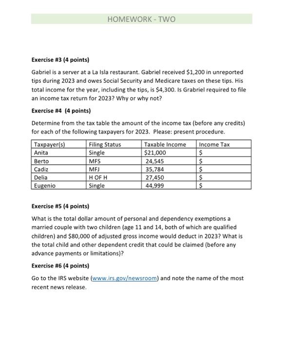 of 4 for each situation. Exercise \#1 (4 points) Daniel, age 28,
