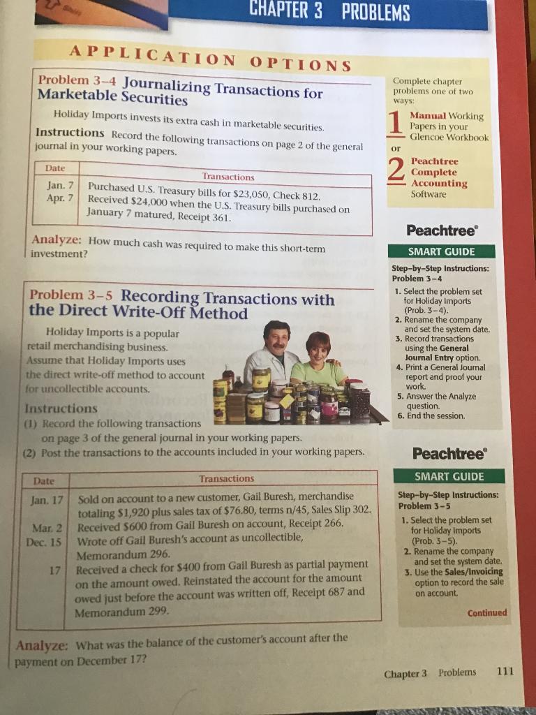 I need help with 3-4/3-5 for Advanced accounting course! Problem 3-4 Journalizing