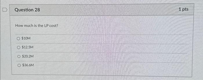 $5M for 6M shares in Newco, and it is now one year