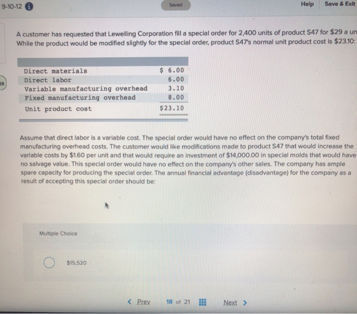  9-10-12 Saved Help Save & Exit A customer has requested that