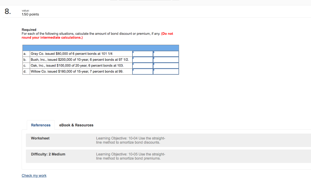 Indicate whether a bond will sell at a premium (P), discount (D),