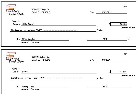journal entry amounts in the correct debit or credit column for each
