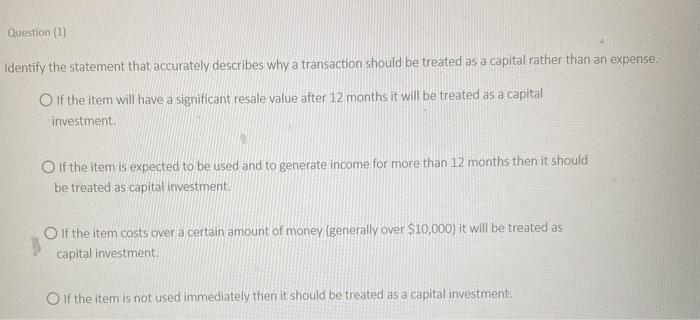  Question (10) Which statements is correct in relation to Loan to