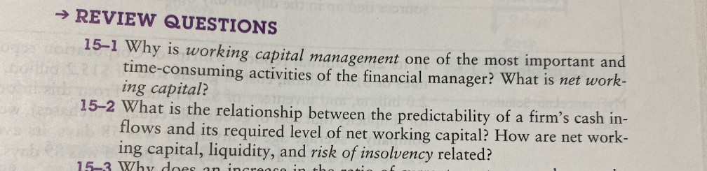 15 - 1, 4, 11, 12 Answers with all details REVIEW QUESTIONS