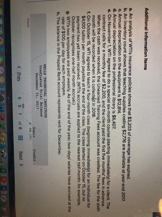 trial balance, and financial statements LO P1, P2, P3 [The following information