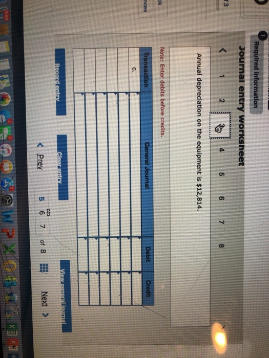 items a through h that require adjusting entries on December 31, 2017,