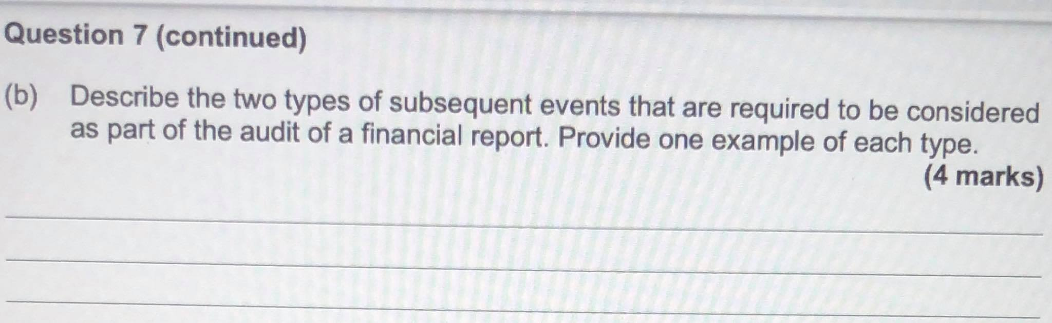 gap'. (3 marks) Question 7 10 Marks (a) For each of the