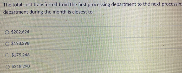 listed below: Beginning work in process inventory: Units in beginning work in