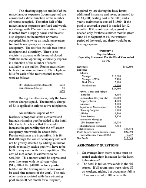 Vermont. The Skyview Manor is an old, but well- maintained property that