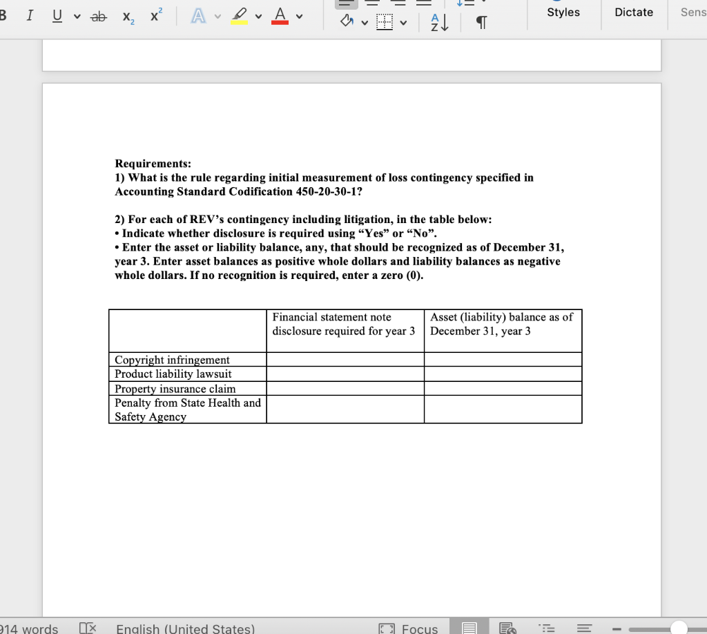 for its significant guarantees, commitments, and contingencies, including litigation, as of December