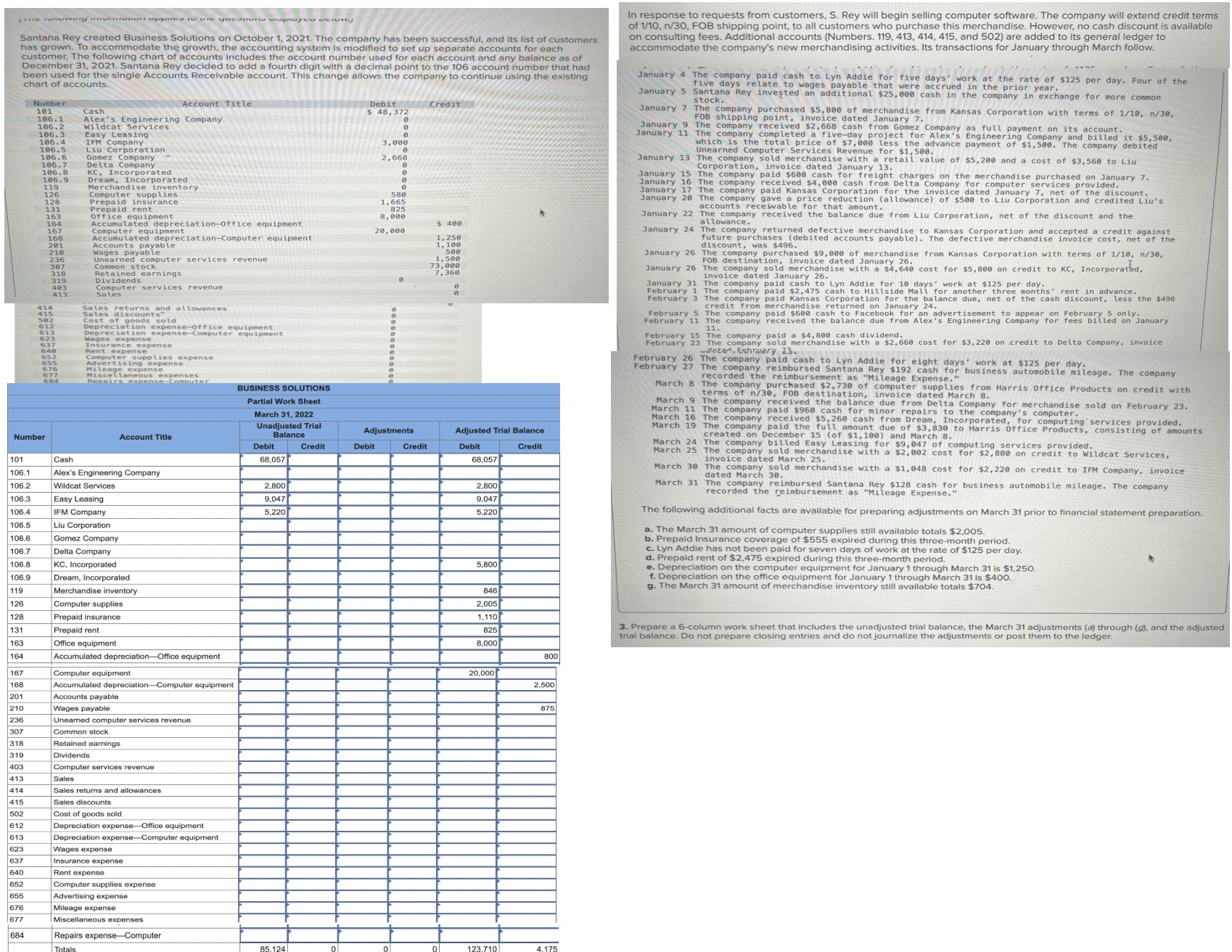 Santana Rey created Business Solutions on October I. 2021_ The company has
