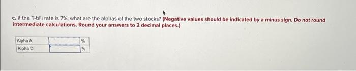 on two stocks and the market index in two scenarios: Required: a.