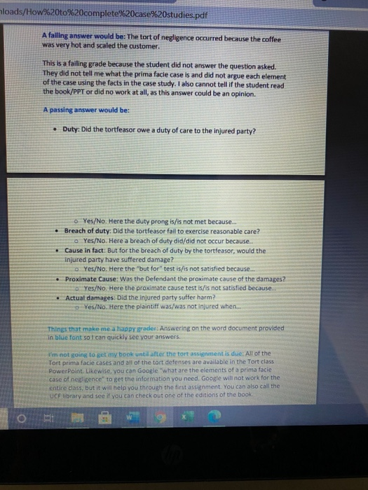 the start of class. No late or incomplete assignment are accepted. Answers