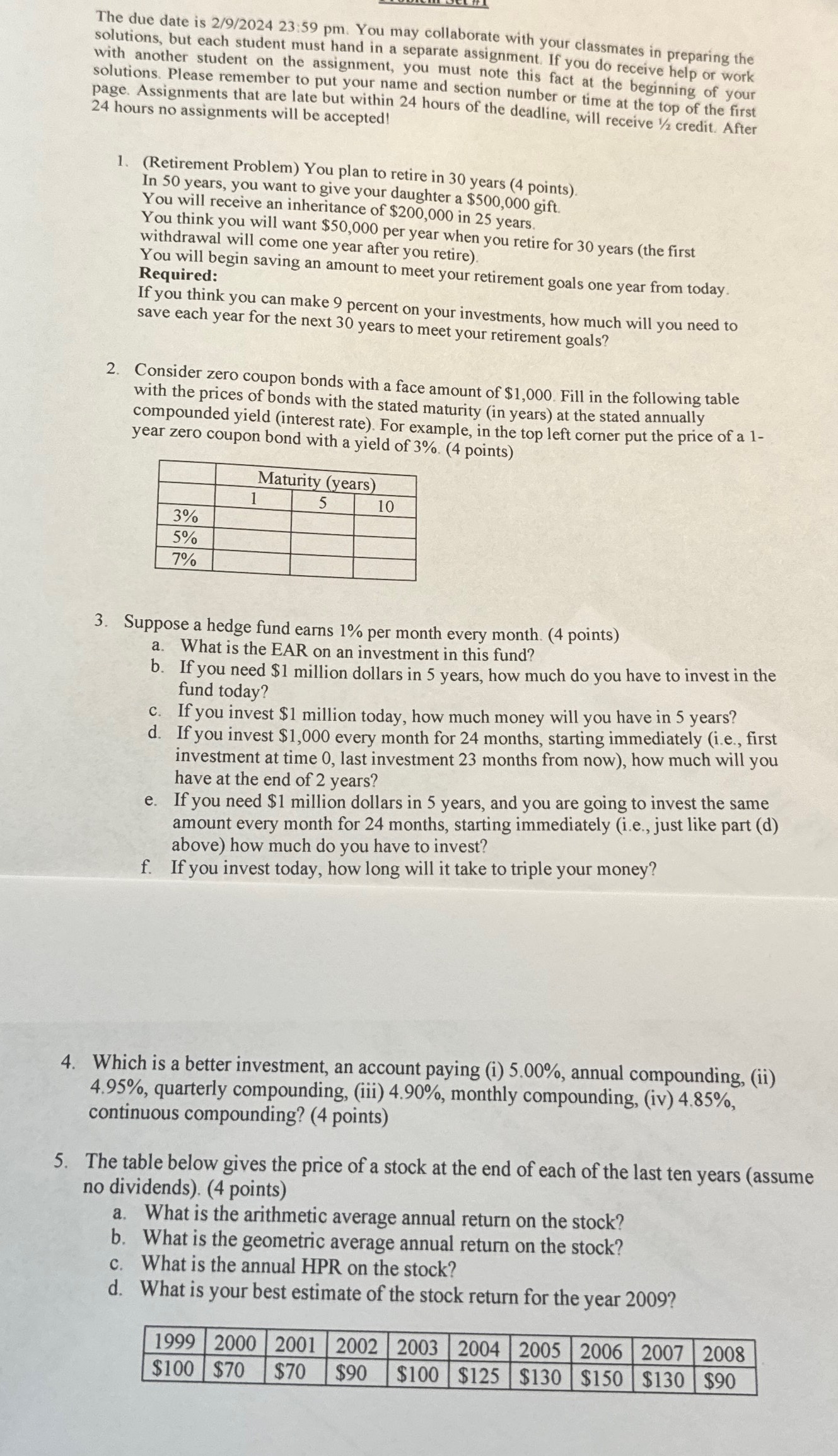  The due date is 29?202423:59pm. You may collaborate with your classmates