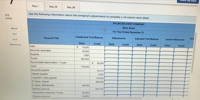 closing entries LO P1, P2 The following unadjusted trial balance contains the