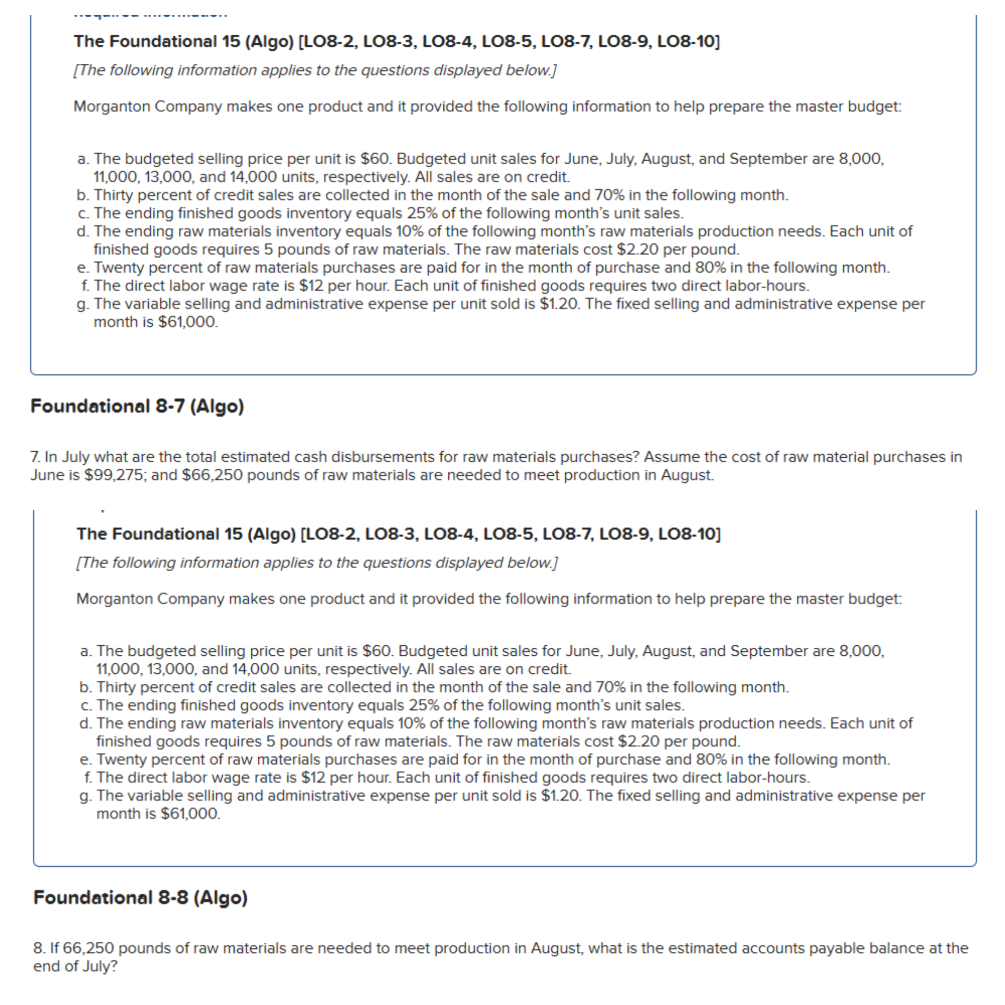  The Foundational 15(Algo)[L08-2, LO8-3, LO8-4, LO8-5, LO8-7, L08-9, LO8-10] [The following