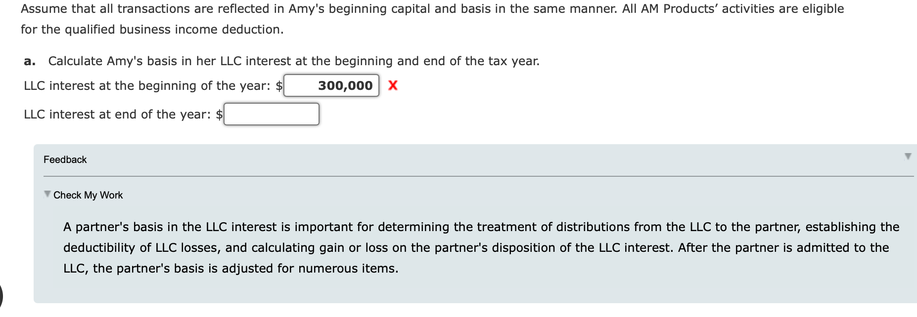 Amy and Mitchell share equally in the profits, losses, and capital of