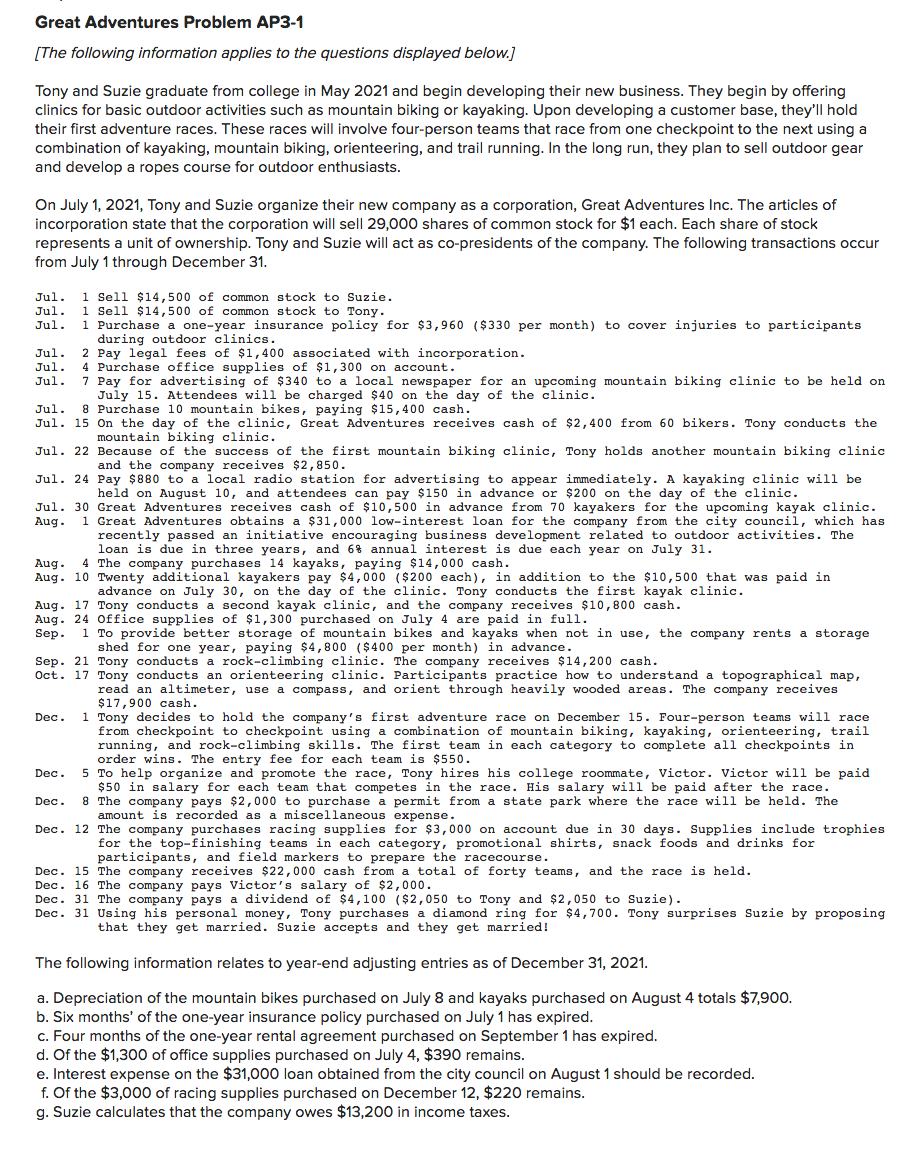  1. Record transactions from July 1 through December 31. 2. Record