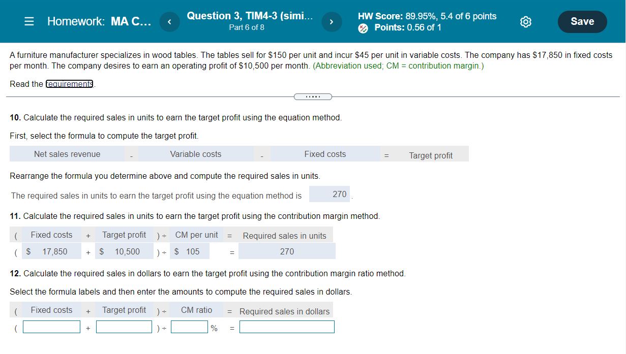  = Homework: MA C... Question 3, TIM4-3 (simi... Part 6 of