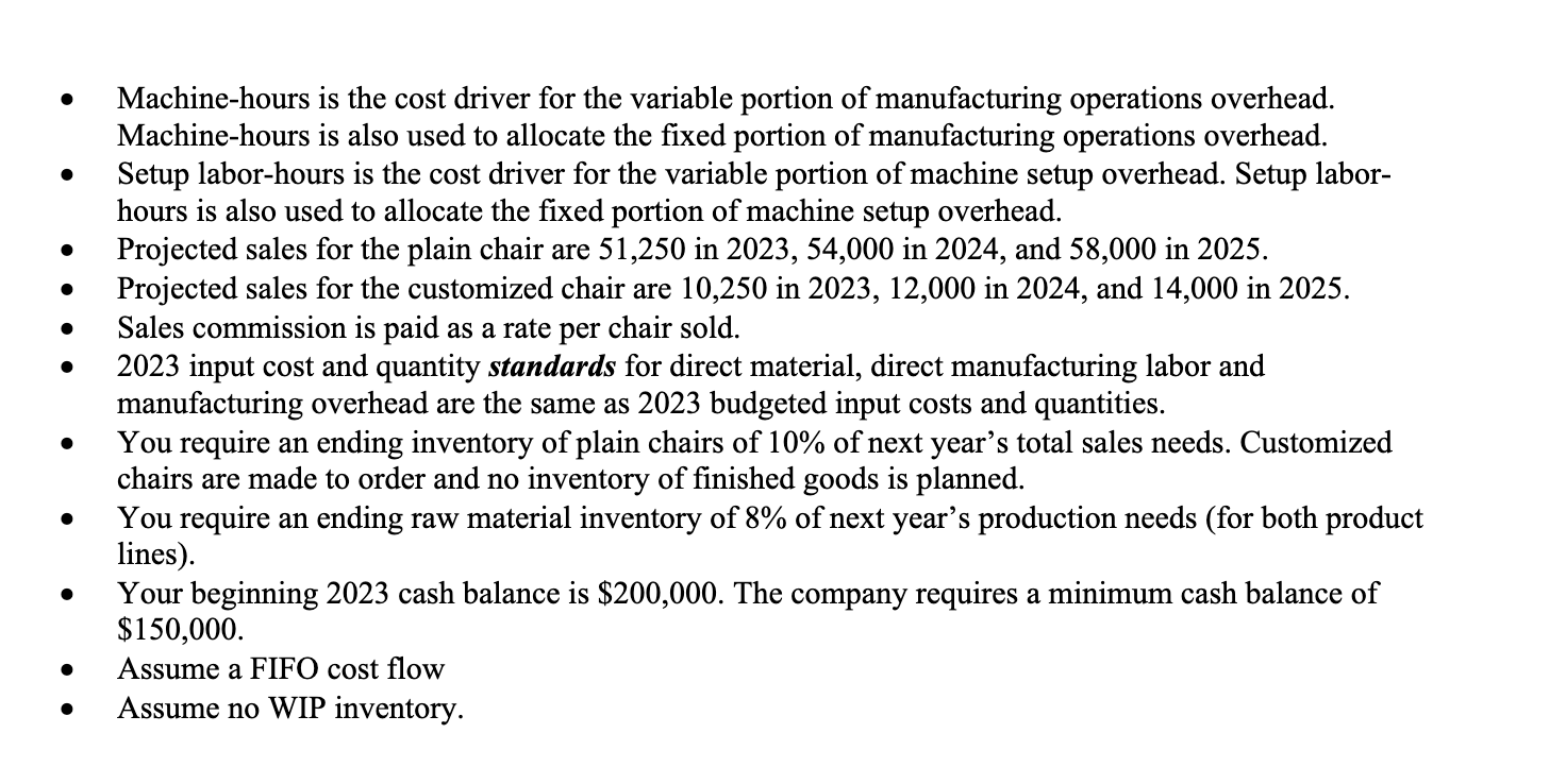 Customized chairs are a recent innovation for the company and executives are