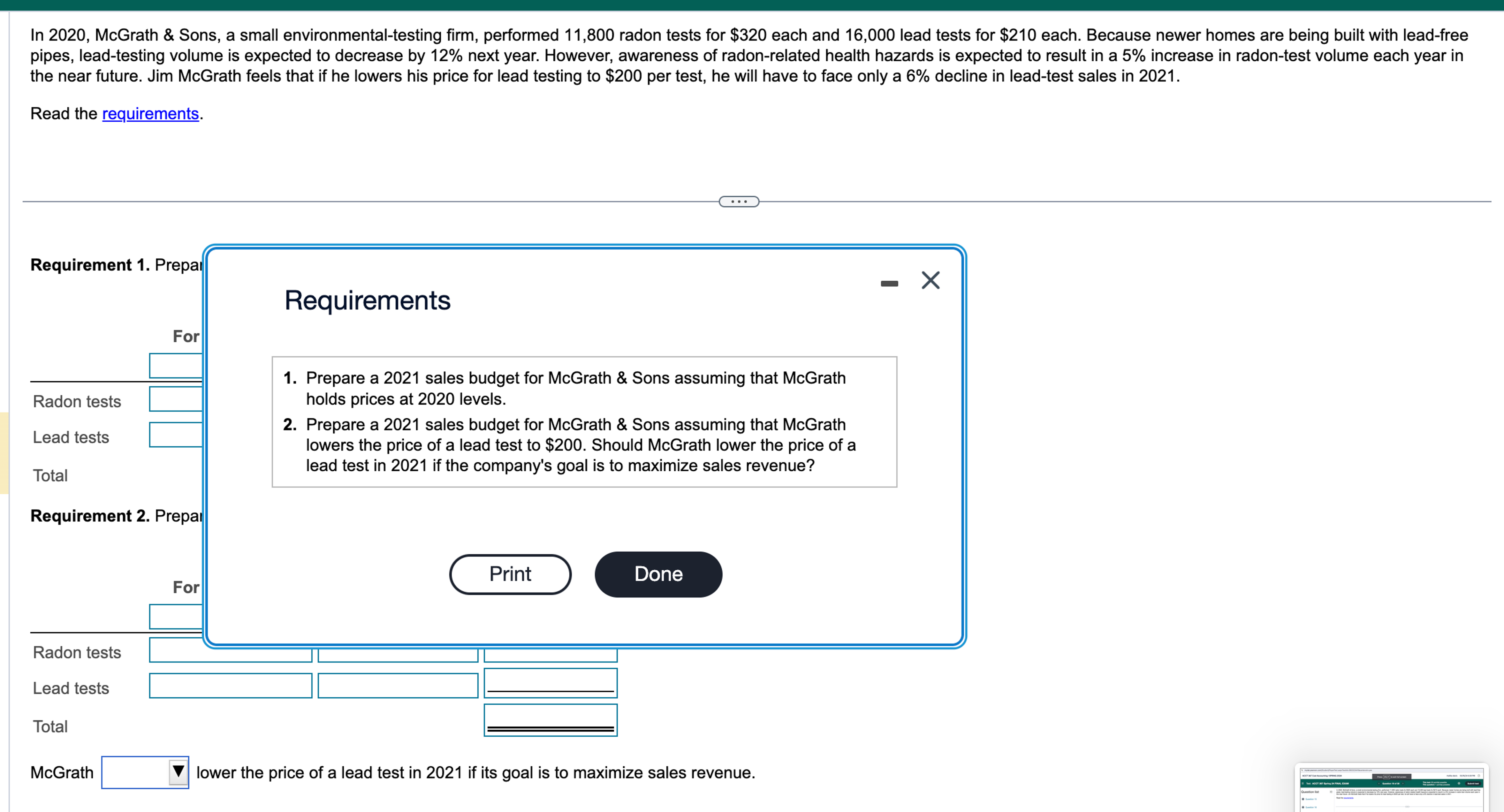  2020, McGrath & Sons, a small environmental-testing firm, performed 11,800 radon