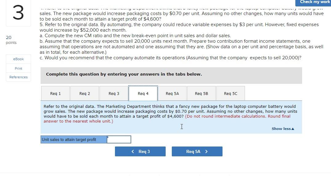 156,000 Contribution margin 104,000 Fixed expenses 116,000 Net operating loss$(12,000) Required:1. Compute