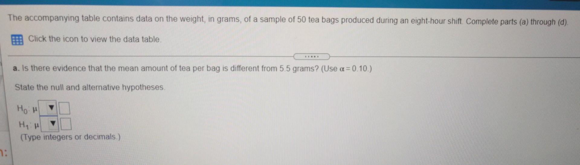 whether the mean amount of water contained in 1-gallon bottles purchased from