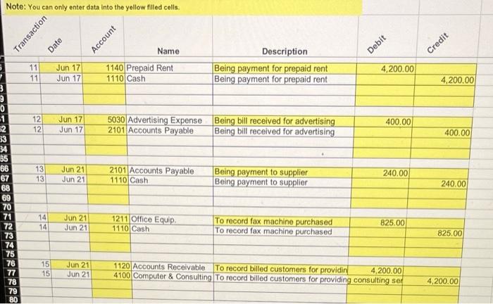 17 2105 Salaries Payable 18 2106 Income Taxes Payable 19 2201 Mortgage