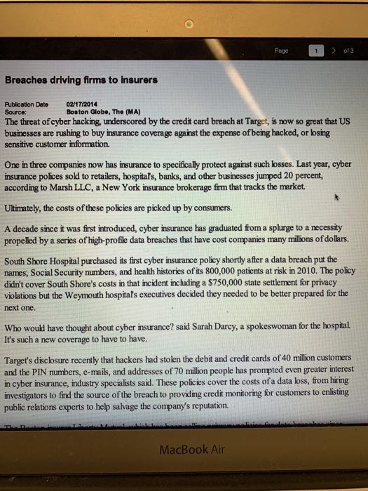 document Prepare to present your group consensus answers to the entire dass