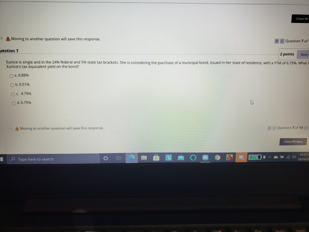 is higher than the YTM for non-investment grade bonds. c. The coupon