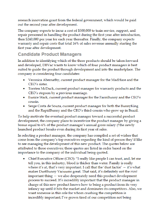 results of your calculations (i.e., dont just leave it them the spreadsheet