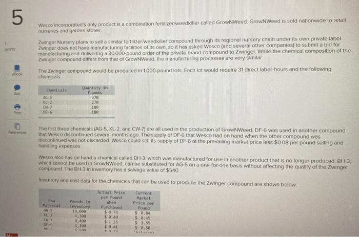 Please help solve question 5 (Ch. 6 HW). Will rate thumbs up