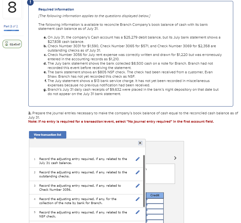 PLEASE ANSWER CLEARLY THANKS :)8 Requlred Information [The following information applies to