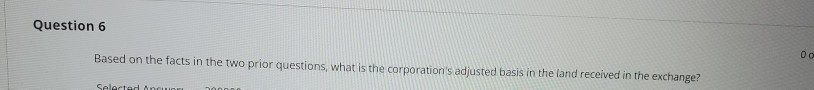 the corporation's stock. The property transferred to the corporation had the following