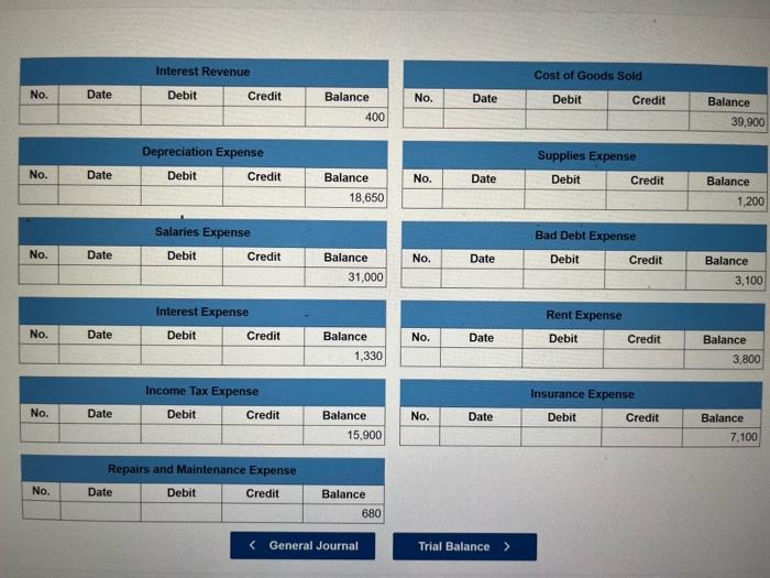on your selection. Choose the appropriate accounts to be reported on the