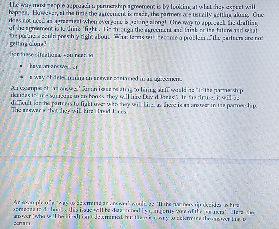defective three person partnership agreement. You need to name at least three