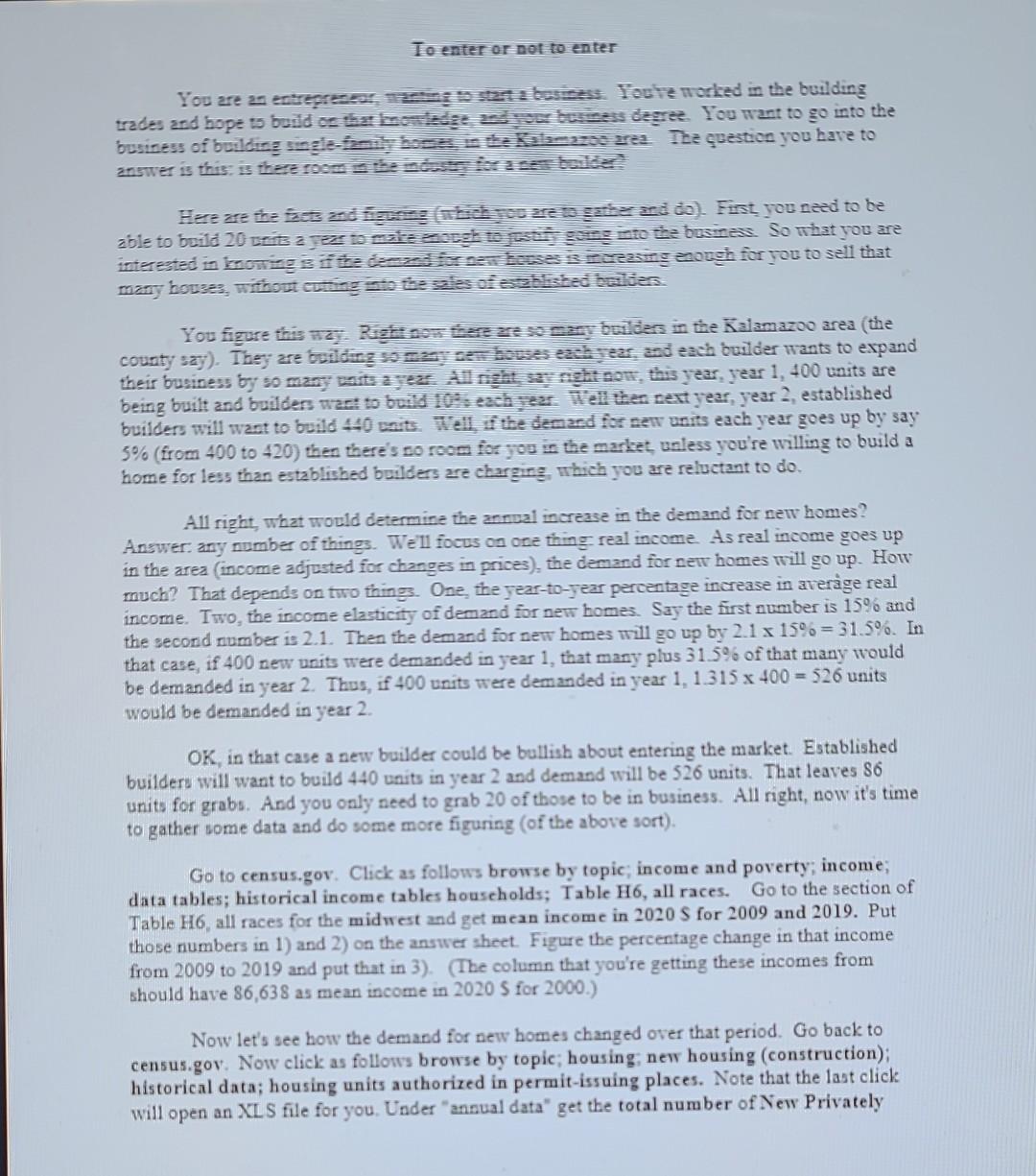  doesn't matter how it's solved. To enter or not to enter