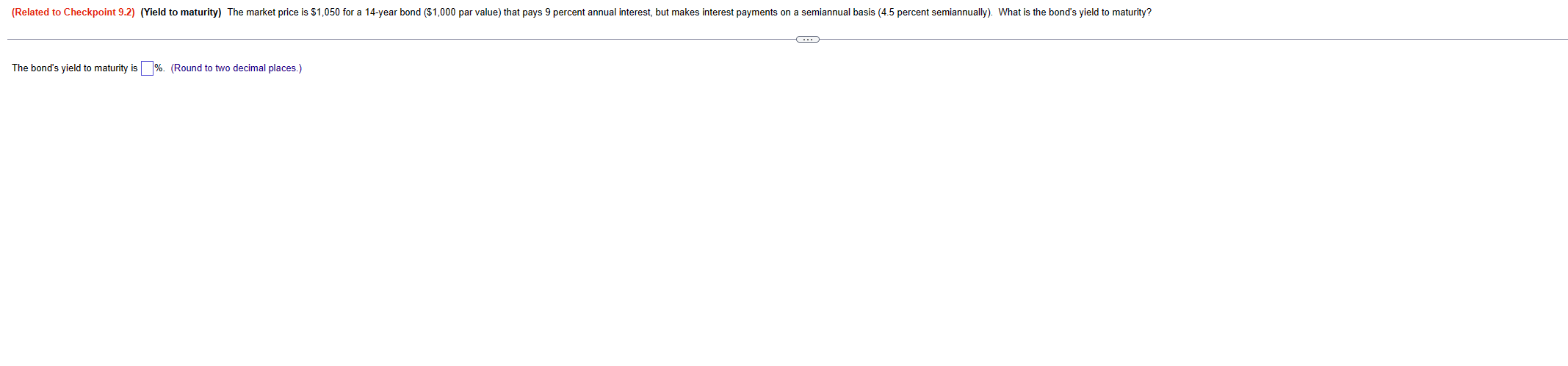 (Related to Checkpoint 9.2) (Yield to maturity) The market price is Sl