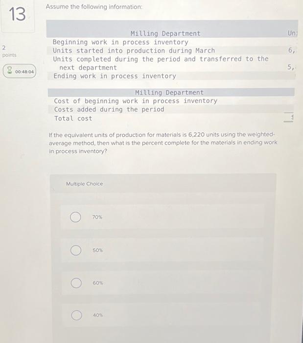 of the ending work in process inventory with respect to materials is