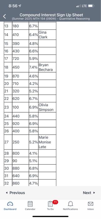 of the eText on MyMathLab. 3. Download the Compound Interest Activity Student