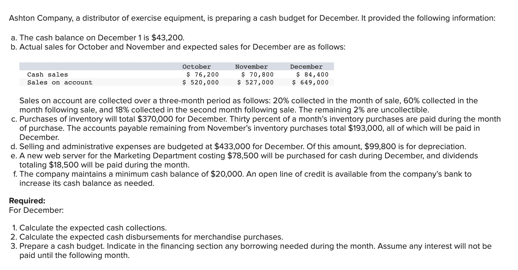Could someone please help me with required 1 2 and 3 regarding