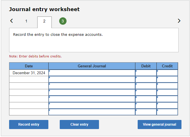 close the dividends account. Note: Enter debits before credits. Journal entry worksheet