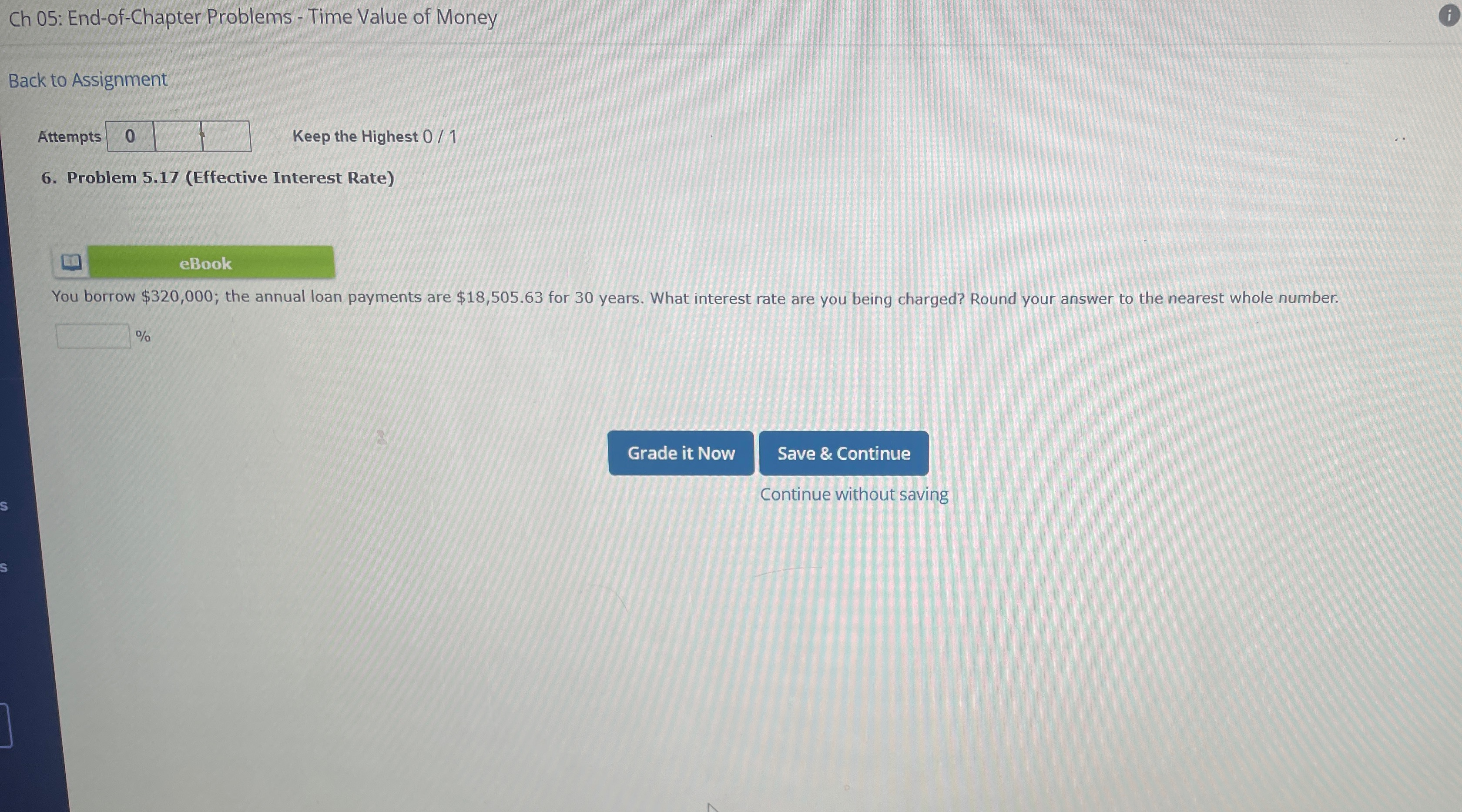  Ch 05: End-of-Chapter Problems - Time Value of Money Back to