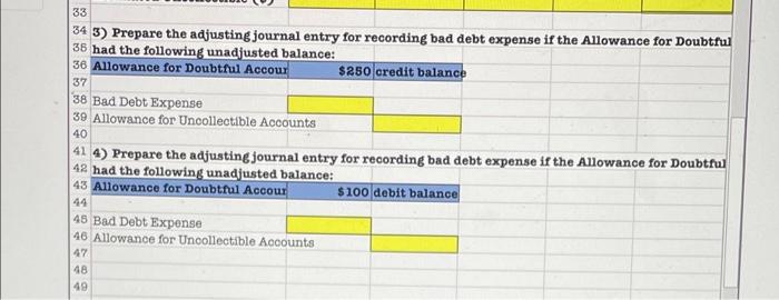 Journal entries. Use the information included in the Excel Simulation and the