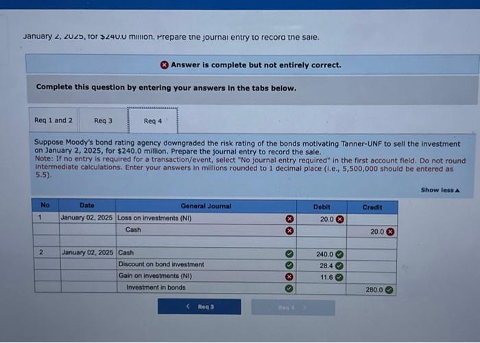 entering your answers in the tabs below. Req 1 and 2 Req